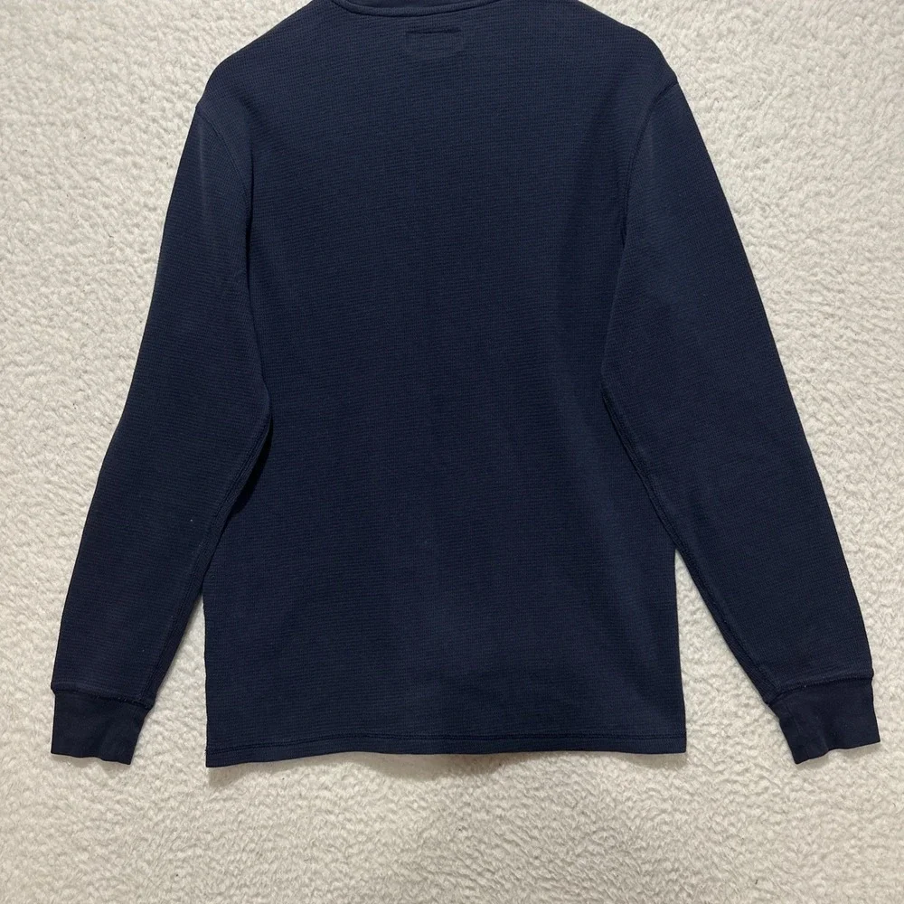 Polo Ralph Lauren Sleepwear Men's L Blue Waffle Knit LS‎ Crew Neck Lounge Tee